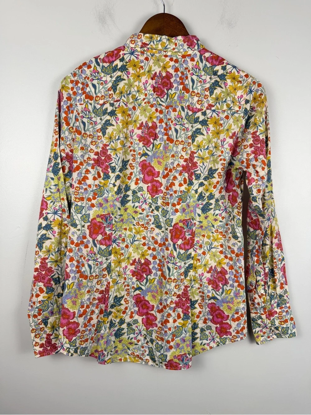 Liberty for J. crew floral button down blouse size 8